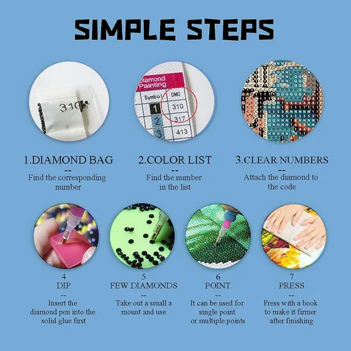 Vista 6 de CYNART Paquete de 6 kits de pintura de diamantes de paisaje para adultos y principiantes, kits de arte de diamantes de fama mundial para adultos
