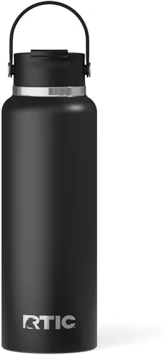 Vista 10 de RTIC - Botella de agua Outback de 32 oz (1 L), con revestimiento de cerámica, aislada, de acero inoxidable, doble pared con aislamiento al vacío