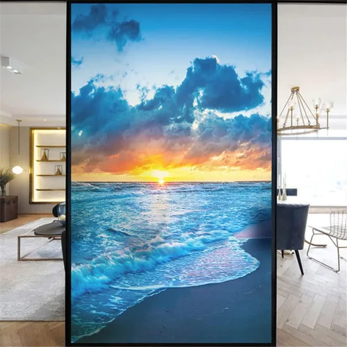 Vista 11 de Película decorativa sin pegamento para ventana, diseño moderno y clásico, para ventana, 15.7 x 23.6 pulgadas