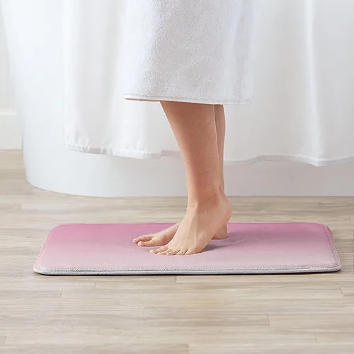 Vista 9 de OOZ Absorbente y antideslizante, adecuado para entradas de interiores y exteriores, remolino dorado de purpurina sobre un tapete de baño de franela