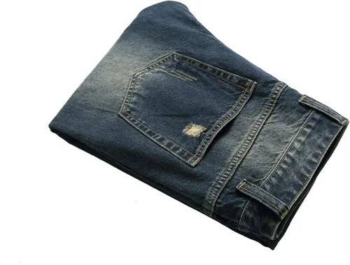 Vista 3 de Jeans casuales ajustados con agujeros rasgados para hombre