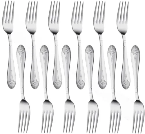 Vista 11 de TrueCraftware - Elizabeth - Juego de 12 cucharas de caldo de acero inoxidable, cubiertos de acero inoxidable, juego de vajilla de cocina