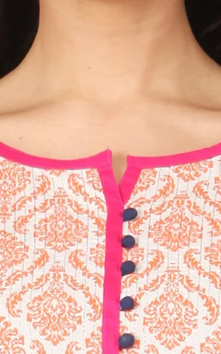 Vista 5 de Túnica Kurta con estampado de contraste para mujer