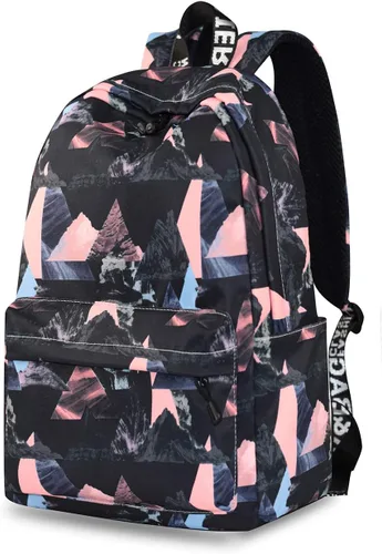 Vista 2 de YANAIER Elegante mochila para laptop, mochila de viaje, triángulo negro