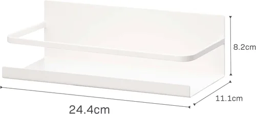 Vista 7 de YAMAZAKI home 2410 Especiero magnético, color blanco.