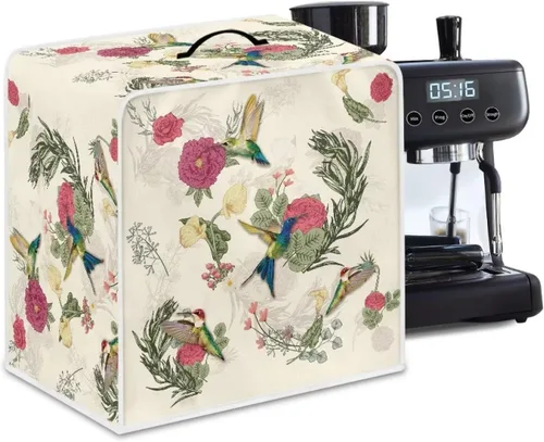 Vista 16 de DISNIMO Cubierta antipolvo para cafetera de mariposa azul, fundas para máquina de hacer café de cocina con mango superior, cubierta