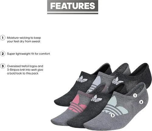 Vista 2 de adidas Originals Superlite Superlite Super No Show Calcetines (6 pares)