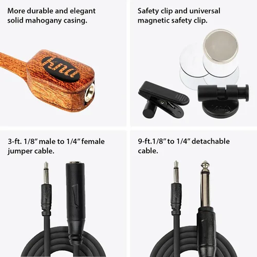 Vista 6 de KNA SG-1 Pastilla piezoeléctrica montada en puente para guitarra acústica, cuerda de acero, tono natural, país, folk, rock, ligero, desmontable