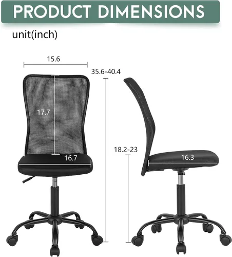 Vista 3 de PayLessHere Silla de oficina, silla de escritorio, silla ergonómica de malla para computadora, soporte para espalda, moderno, ejecutivo, respaldo