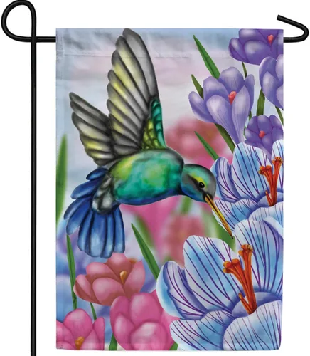 Vista 19 de A Little Rain Gnome Umbrella Garden Flag 12.5" x 18" Double Sided