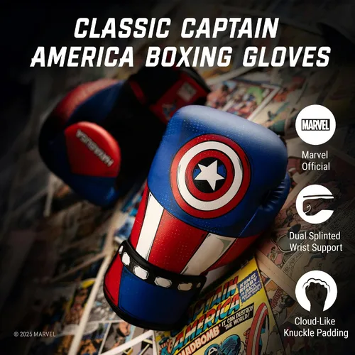 Vista 2 de Hayabusa Marvel - Guantes de boxeo clásicos para hombres, mujeres y niños – Con licencia oficial 16 oz 12 oz 8 oz 6 oz Entrenamiento, sparring