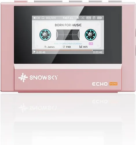 Vista 6 de SnowSky/FiiO Echo MINI HiFi Bluetooth Reproductor de MP3, 15 Horas de Reproducción, Control de Volumen Independiente con Salidas de Auriculares