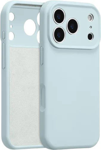 Vista 22 de Funda de silicona para iPhone Air, con [protección completa de la cámara] [forro de microfibra suave antiarañazos], funda de silicona líquida ultra