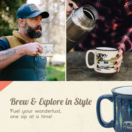 Vista 6 de Camp Casual CC-004Y Desert Dreamin' - Taza, Noche estrellada, Azul