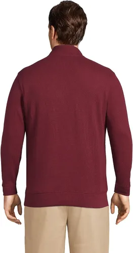 Vista 2 de Lands' End Bedford - Suéter acanalado con 14 de cremallera para hombre.