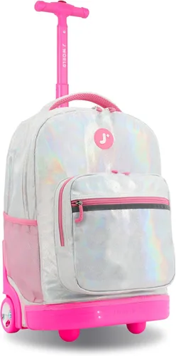 Vista 43 de J World Sunrise Kids - Mochila con ruedas para niñas y niños. Mochila con ruedas para la escuela, Aurora, 18 pulg