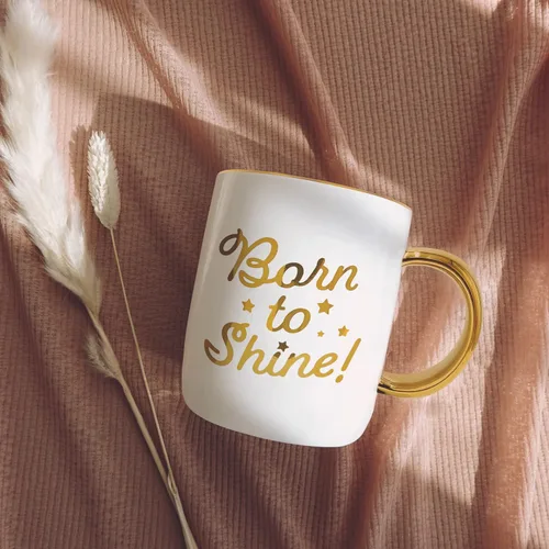 Vista 7 de Taza de café con calentador, taza eléctrica motivacional para amantes del café, regalos para cumpleaños/Navidad, 12oz Born to Shine (caja de regalo)