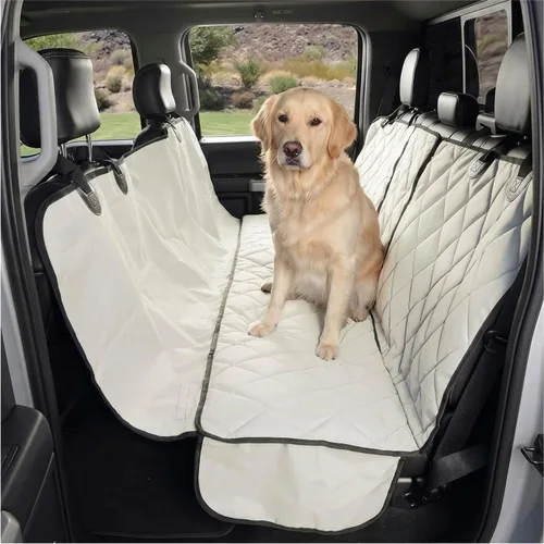 Vista 13 de 4Knines - Funda de asiento trasero con hamaca de camioneta de doble cabina, impermeable (color negro, lado del conductor) Fits Dodge Ram, Nissan