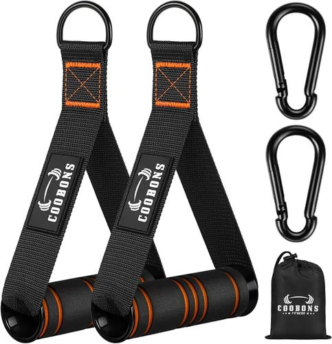 Vista 9 de Heavy Duty Exercise Handles, Gym Cable Handles for Cable Machine Attachments, D Handle Cable Attachments, Handles for Resistance Bands, Workout