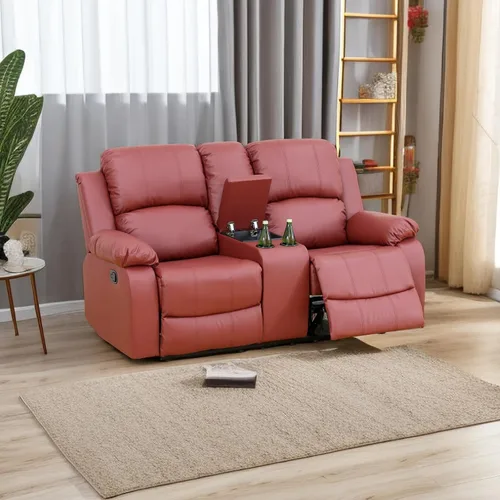 Vista 53 de A Ainehome Juego de Muebles de Sala de Estar de Cuero Reclinable Juego de Sofá Sillón Loveseat Juego de Muebles Sofá para Sala de Estar/Espacio