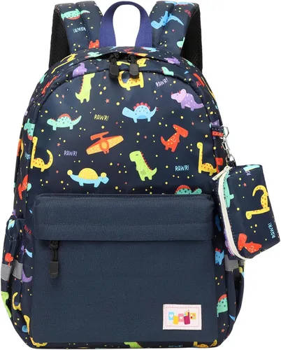Vista 15 de mygreen Mochila para niños pequeños, mochila para niños y niñas con correa para el pecho Coches Coloridos Azul Claro