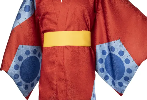 Vista 5 de SBluuCosplay Disfraz de kimono rojo de Wano Country para cosplay de Halloween