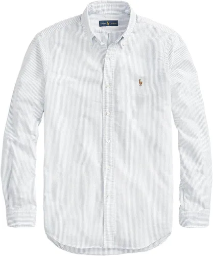 Vista 23 de POLO RALPH LAUREN Men's Classic Fit Plaid Oxford Shirt Blanco básico