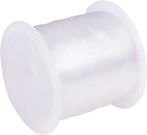 Vista 12 de Pandahall - 1 rollo de alambre transparente de hilo de nylon para pesca, color blanco.
