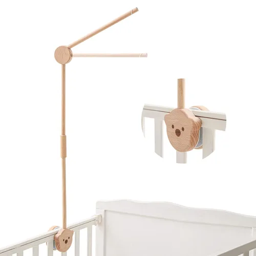 Vista 7 de let's make Brazo móvil de madera con diseño de pájaro para cuna, soporte para móvil de bebé de 30 pulgadas, colgador de móvil para bebé, decoración