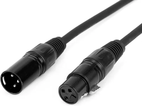Vista 6 de MFL. Cable DMX flexible de 6.5 pies, señal de 3 pines, XLR macho a hembra, cable para iluminación de escenario, luces de DJ, 22 AWG, impedancia