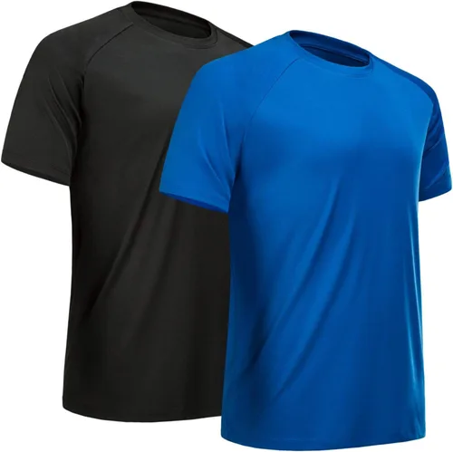 Vista 33 de Camisetas de entrenamiento para hombre, de manga corta, de secado rápido, atlético, gimnasio, activo, absorbe la humedad
