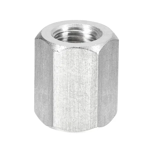 Vista 8 de uxcell Tuercas de acoplamiento M12 x 1.75 pulgadas de paso de 0.984 in de longitud, 1 tuerca de acoplamiento de varilla hexagonal métrica de acero