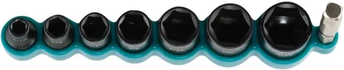 Vista 3 de Makita E-01703 Impact XPS™ 8 Pc. Juego de llaves de impacto SAE de 6 puntos con adaptador de enchufe estándar