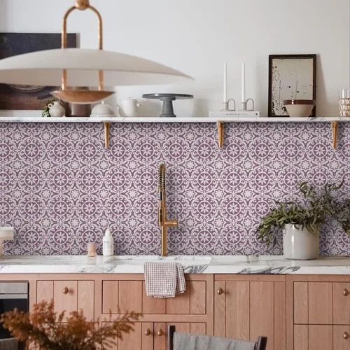 Vista 41 de Alwayspon Adhesivos de transferencia de azulejos de vinilo esmerilado para despegar y pegar, calcomanías autoadhesivas para azulejos de pared