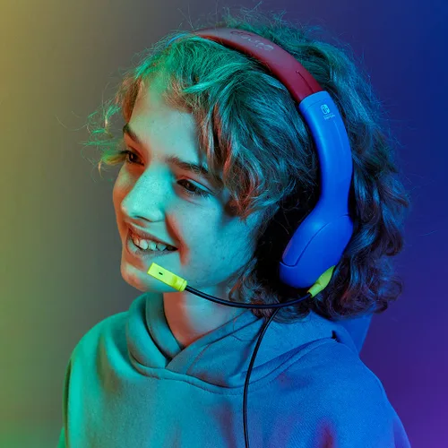 Vista 7 de PDP AIRLITE Headset with Mic for Nintendo SwitchLiteOLED - Mario Dash Blue