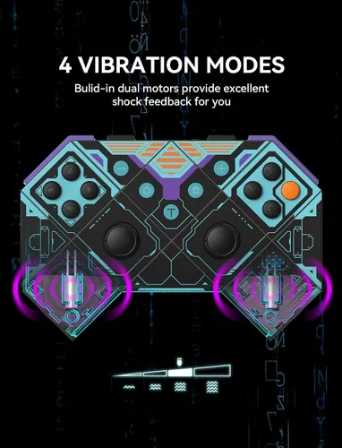 Vista 3 de PB Tails Wireless Switch Controller with Dual Vibration6-Axis Motion SensorTurboWake-Up for Nintendo Switch, PC, Windows, Steam Deck, Raspberry Pi