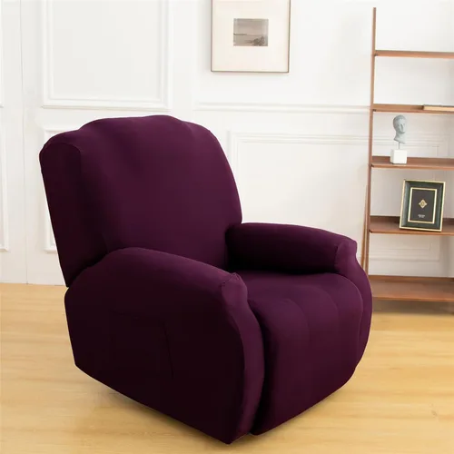 Vista 29 de LazyBoy - Funda para sillón reclinable, color liso, 4 piezas, fundas protectoras de muebles para sillón reclinable con bolsillo, funda para sofá