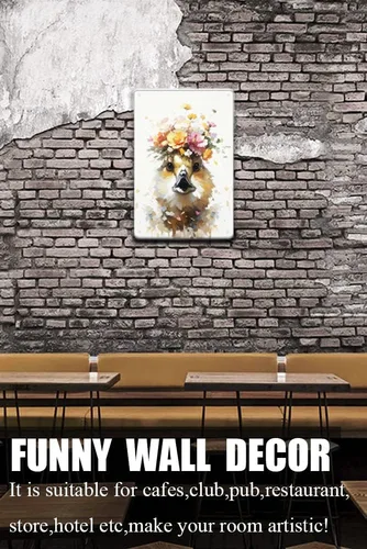 Vista 3 de Zomyto Letrero de metal de pato para decoración de pared de animales, regalo para amantes de los patos, bonito arte de pared floral, decoración