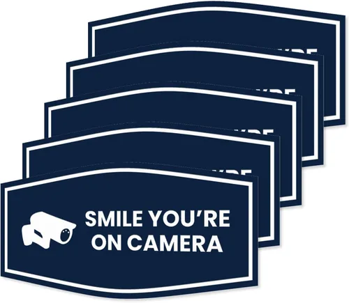Vista 101 de Fancy Smile You're On Camera Letrero (negro) - Mediano (1 unidad)