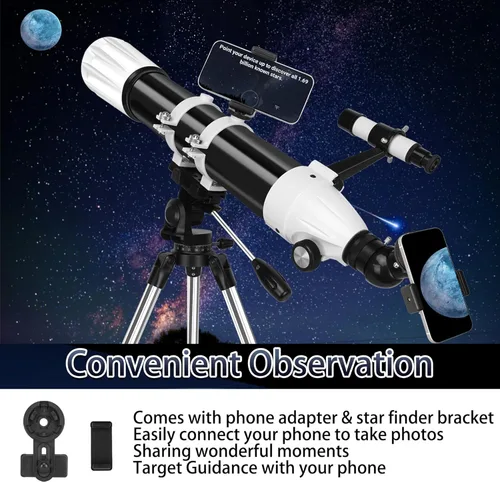 Vista 6 de Telescopio, apertura de 90 mm y longitud focal de 900 mm, telescopio refractor astronómico de alta potencia para adultos - Telescopios profesionales