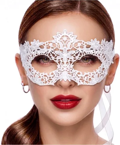 Vista 27 de Masquerade Mask For Women Lace Masquerade Mask for Masquerade Party, Proms, Venetian Party, Mardi Gras, Halloween & Cosplay Ana Bg Pluma de Pavo Real