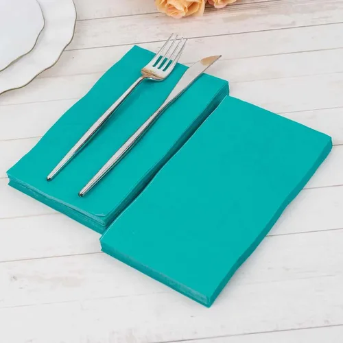 Vista 54 de Efavormart 50 Pack 5"x5" Servilletas azules de papel suaves de 2 capas, servilletas desechables para cóctel - 18 GSM