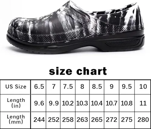 Vista 5 de Chef Shoes Men and Women Clogs Zapatos de Cocina para Hombres Kitchen Shoes Nurse Work Shoes Waterproof and Oil-Proof Antiskid Non-Slip Shoe