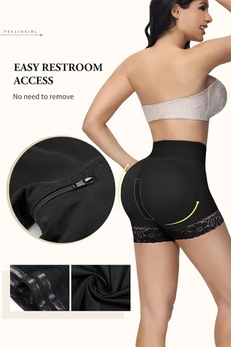 Vista 5 de SHAPSHE Faja moldeadora para mujer, pantalones cortos con control de abdomen, moldeadores de cuerpo, cintura alta, levantadores de glúteos, muslos
