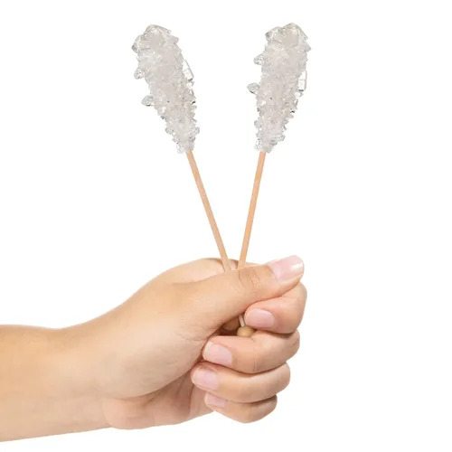Vista 4 de Candy Envy - Palitos de azúcar de café ámbar y blanco mini caramelo de roca - 18 golosinas envueltas individualmente - Agitadores de café originales