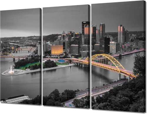 Vista 9 de Arte de pared con puente de Memphis Hernando de Soto, decoración de pared en blanco y negro, paisaje urbano de Tennessee, lienzo, impresión