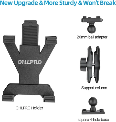 Vista 3 de OHLPRO Soporte para Tableta para Camión, Soporte de Coche con Base de Taladro Resistente para iPad, mini, Samsung Galaxy (7" - 11") para Tablero