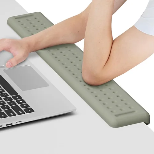 Vista 8 de Leolee Coderas de escritorio en forma de L para escritorio, reposabrazos de espuma viscoelástica negra para escritorio con base antideslizante