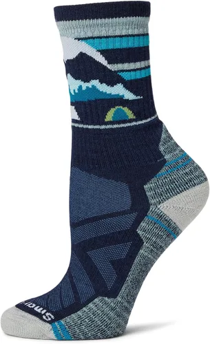 Vista 3 de Smartwool Calcetines de montaña de media caña para mujer con amortiguación ligera Ceniza