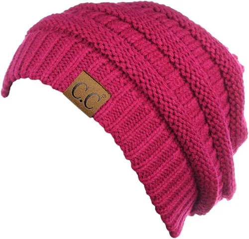 Vista 318 de C.C Trendy Warm Chunky Soft Stretch Cable Knit Beanie
